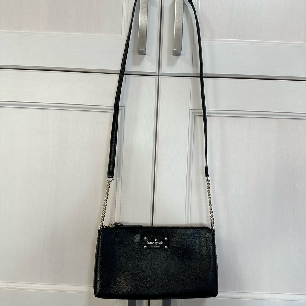 Kate Spade Black Crossbody Bag with Chain Strap